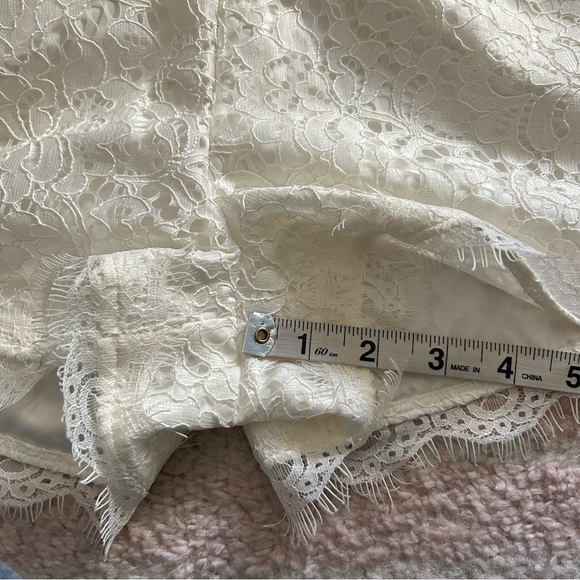 NWT BHLDN Lace Long Sleeve Romper Ivory SZ 6 Wedding Bridal Shower Bachelorette - Picture 11 of 16